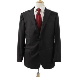 Ermenegildo Zegna Mens Gray Striped Wool Blazer Size 52